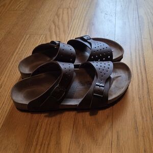 Birkis Freeport by Birkenstock Women's Brown Leather Sandals